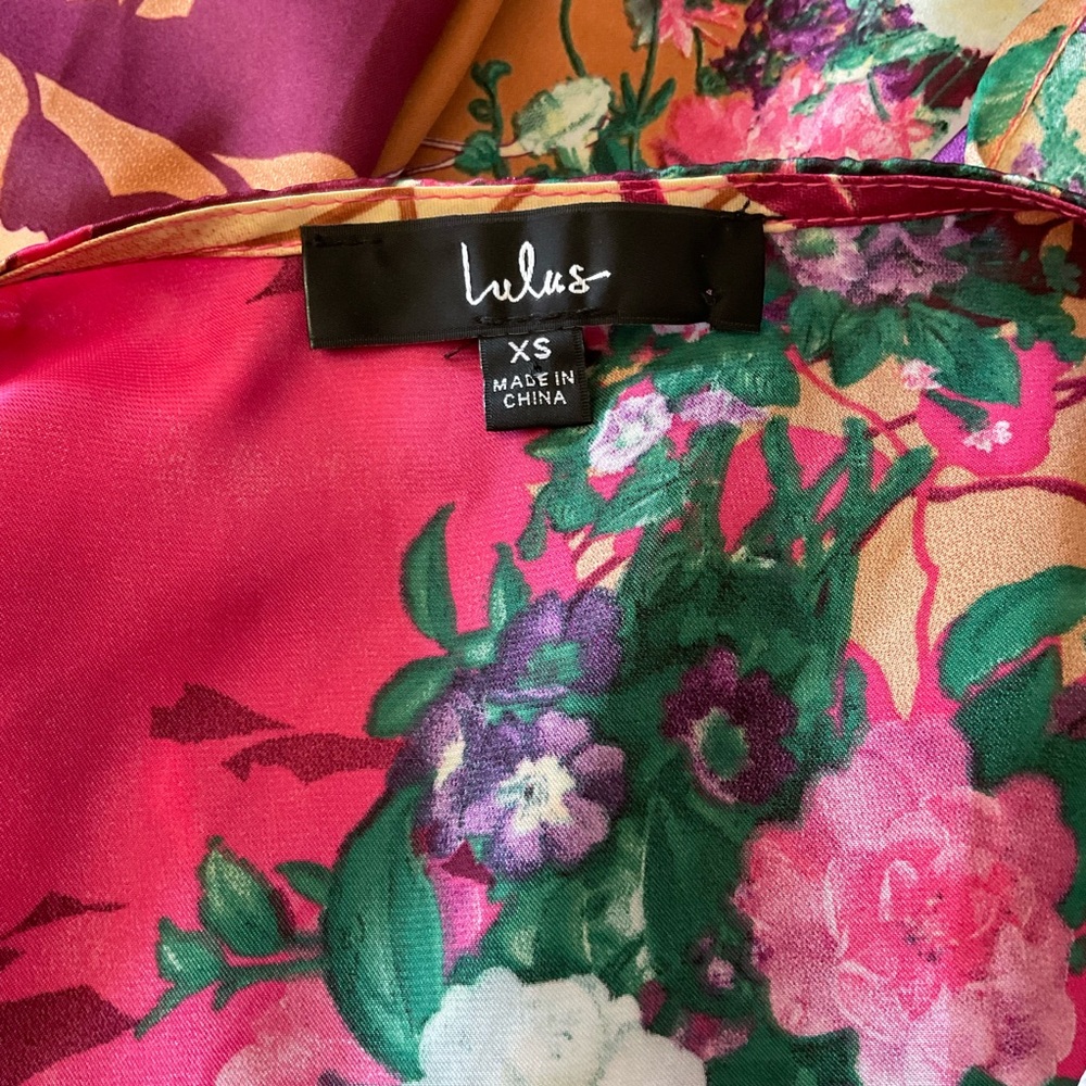 Lulus Floral Print Maxi Dress, Women’s Sz XS - Picture 10 of 12
